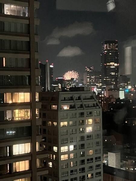 ◆LDより神宮外苑花火大会を望む