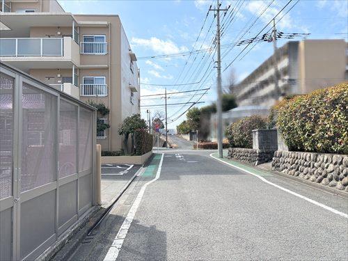 前面道路　北西側（２０２６年３月撮影）