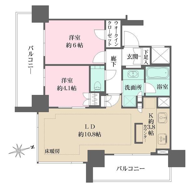 玄関から居室が直接見えず、動線も整ったプライバシーと家事効率に配慮した住まいです。