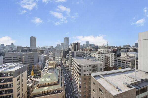15階建て最上階、北西向き角住戸
