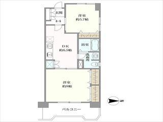 ２ＤＫ・壁芯４６．５１?