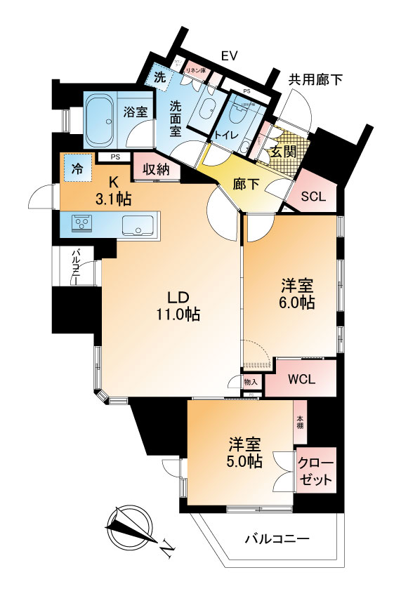 掲載の間取り図は設計図書を基に描き起こしたもので実際とは多少異なる場合があります。
