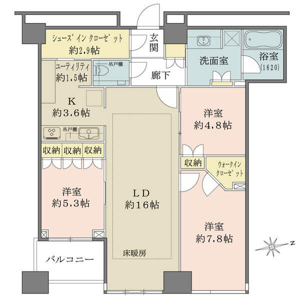 室内リフォーム実施済み住戸です。