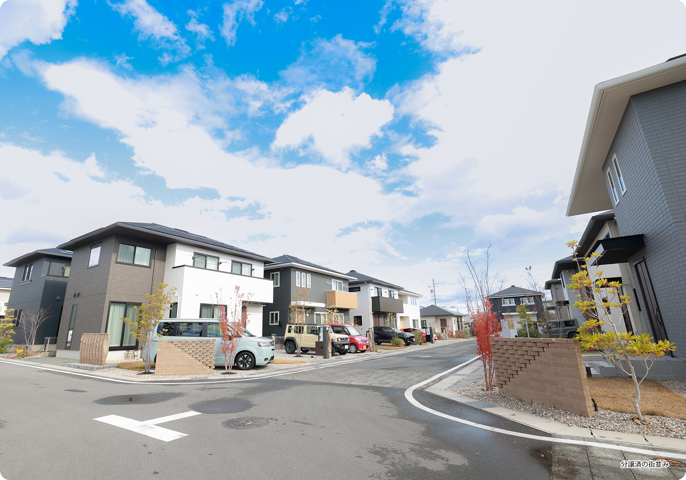分譲済の街並み