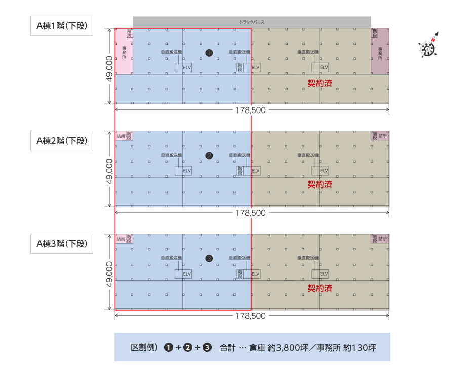 DPL春日井のFLOOR MAP(A棟)