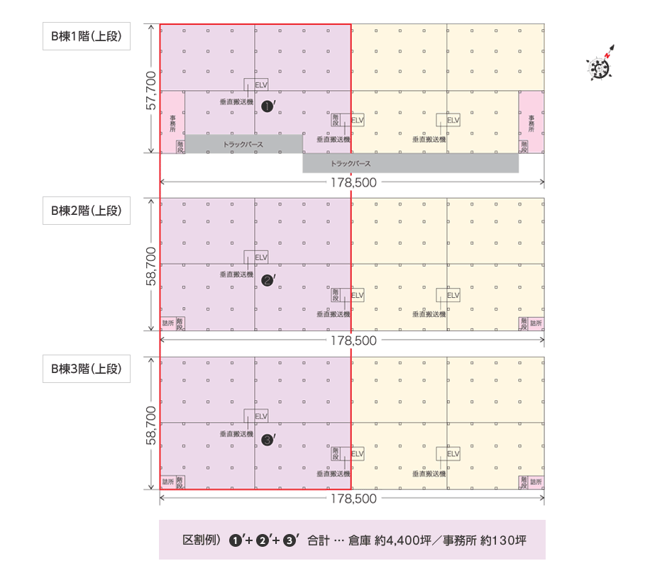 DPL春日井のFLOOR MAP(B棟)