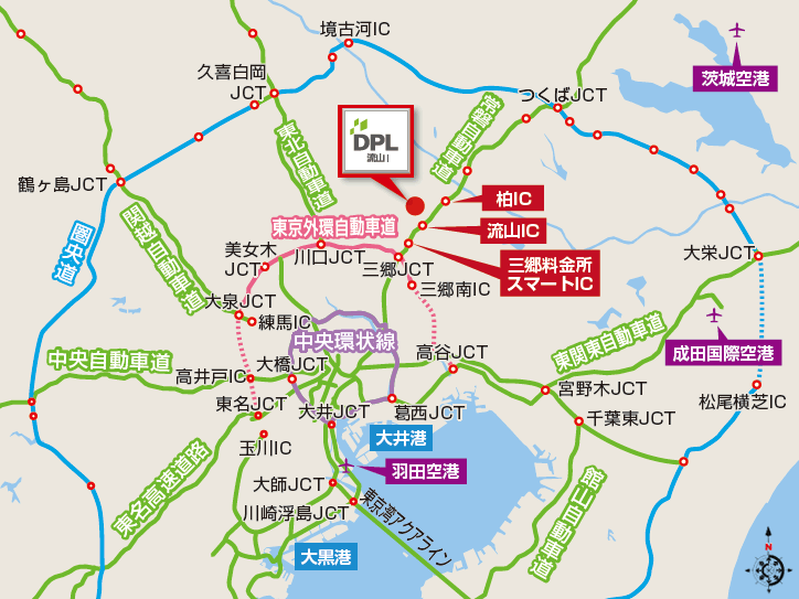 DPL流山I地図