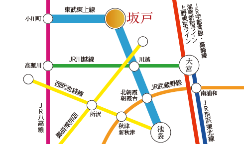 電車でのアクセス