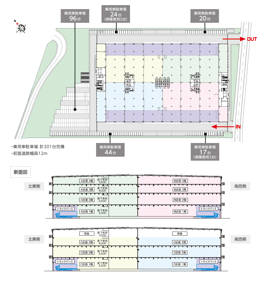 DPL幸手の敷地配置図