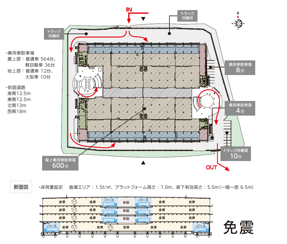 DPL新富士IIの敷地配置図