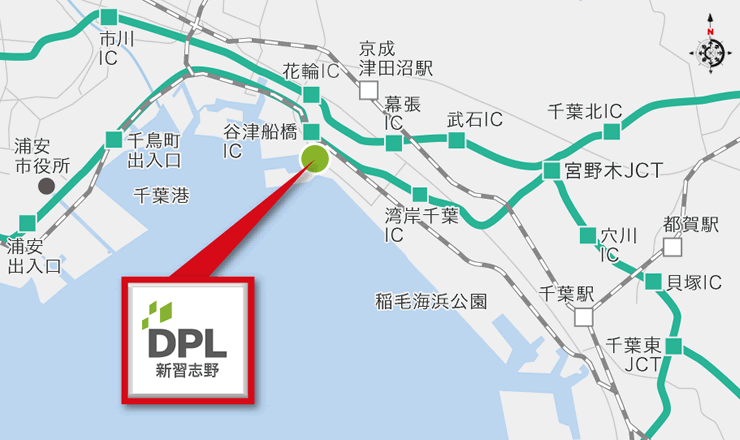 DPL新習志野地図
