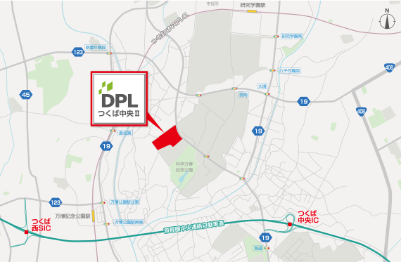 DPLつくば中央Ⅱ地図