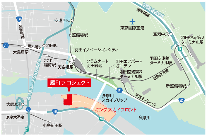 殿町プロジェクト（RGBⅣ）地図