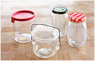 空き瓶やプラスチック製のジャーでもOK