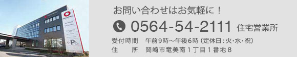 お問い合わせ電話：0564-54-2111