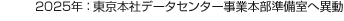 2025年：東京本社データセンター事業本部準備室へ異動