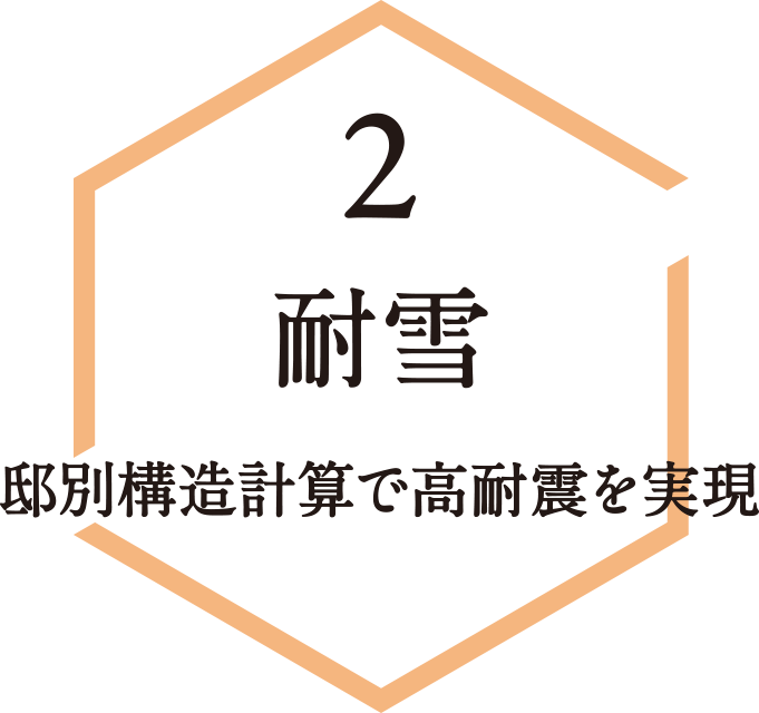 2 耐雪 邸別構造計算で高耐震を実現