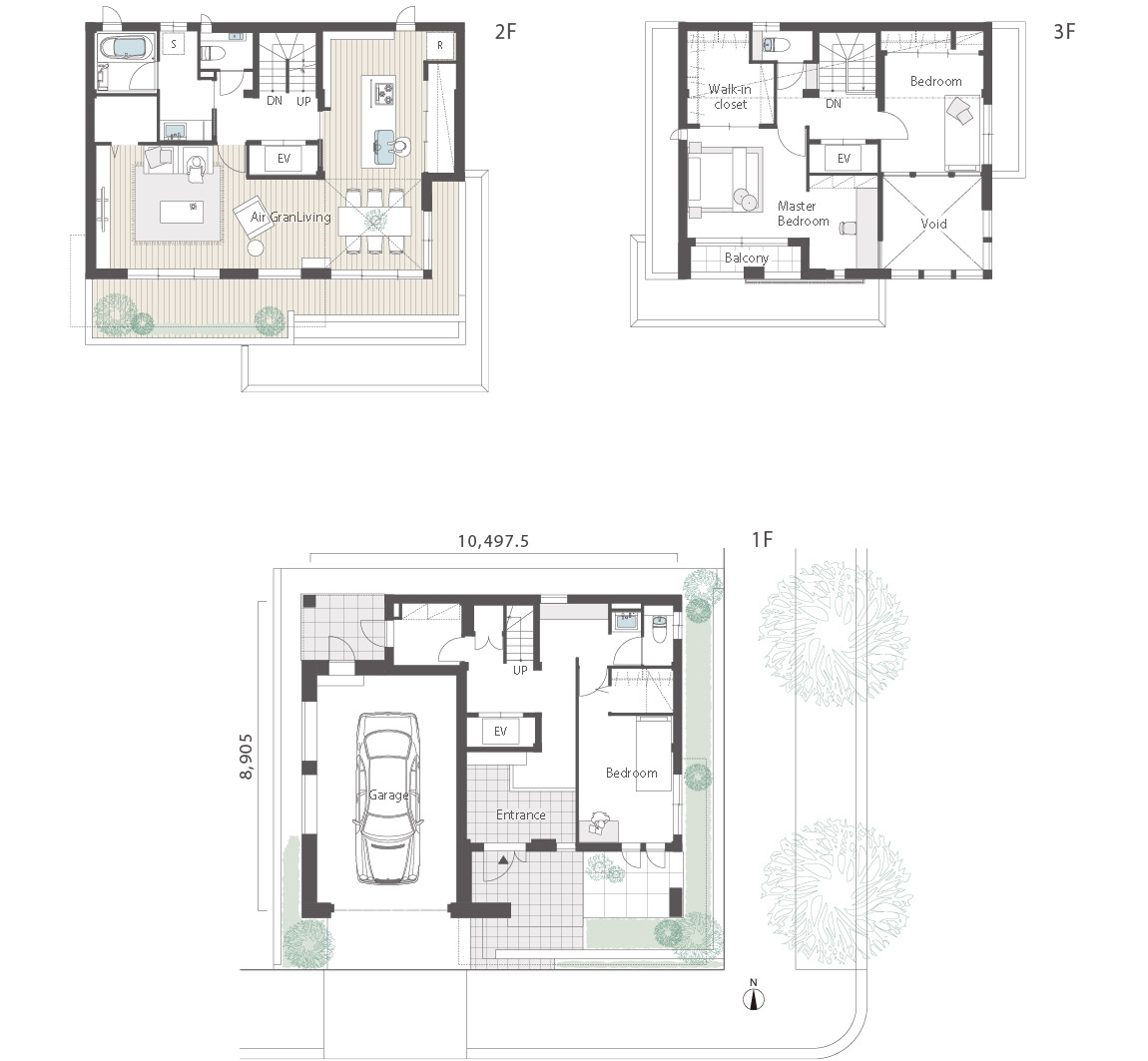 間取り図1F 2F 3F