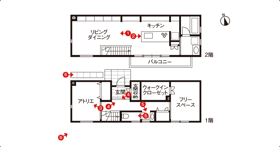 細長い敷地を活かした美しく端正な白い家 2階建て 建築事例 注文住宅 ダイワハウス