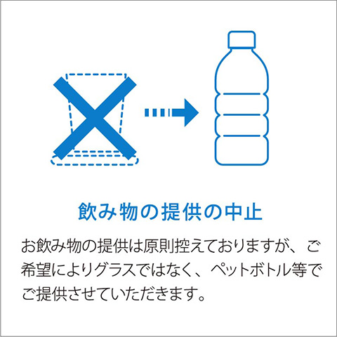 飲み物の提供の中止