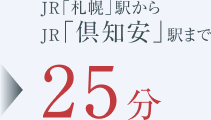 札幌駅から小樽駅まで約25分