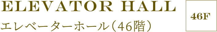 ［46F］ELEVATOR HALL エレベーターホール（46階）