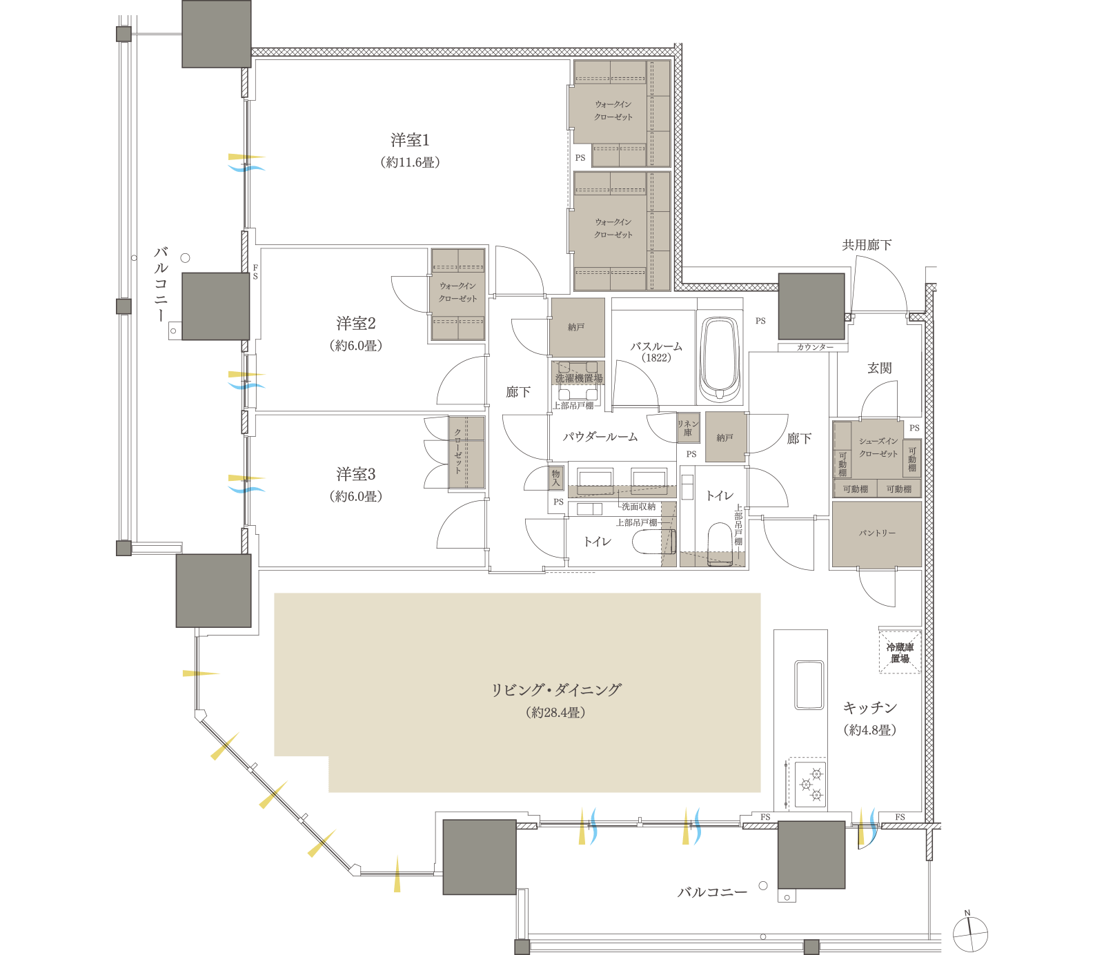 130A type 間取り図