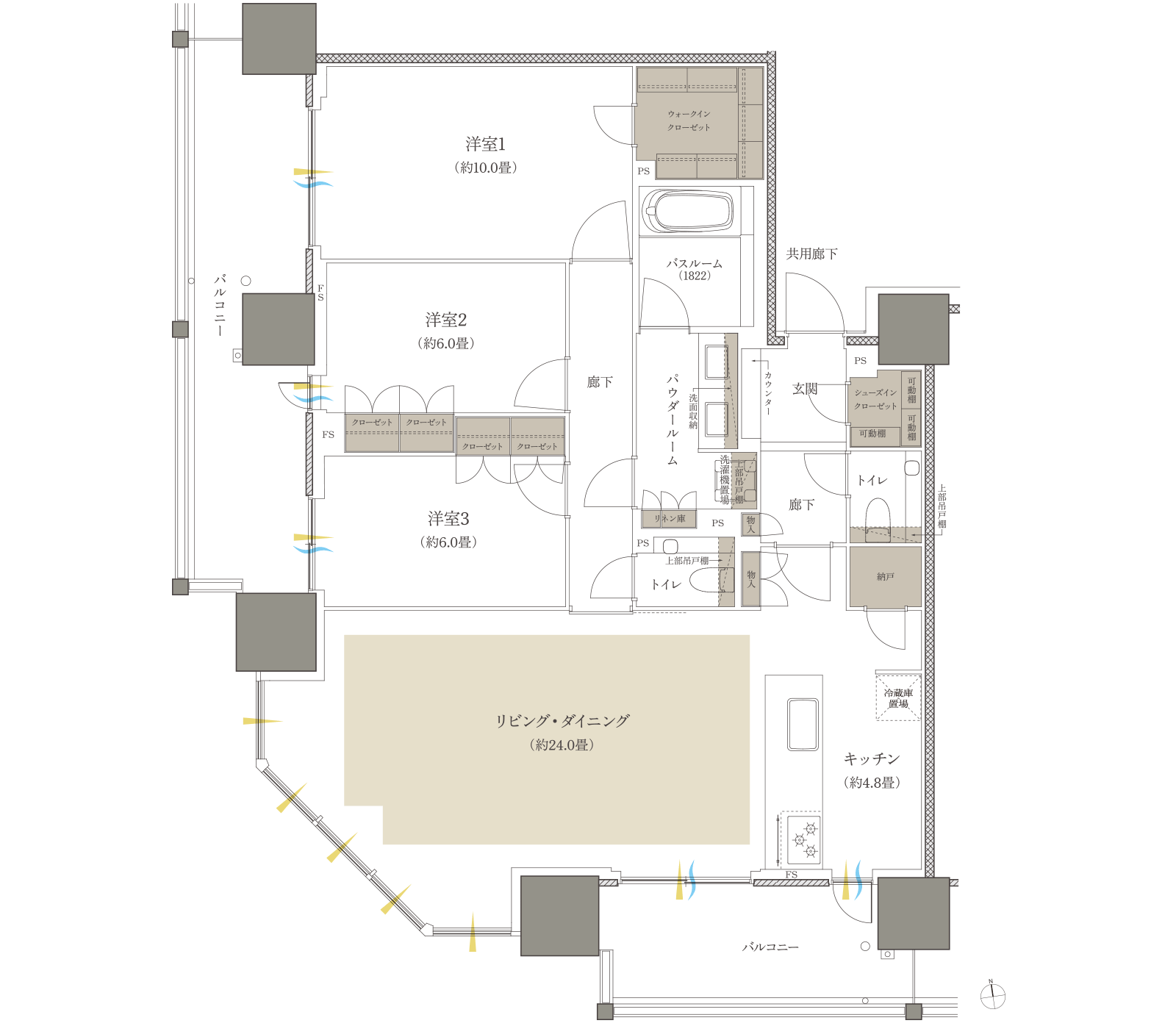 110B type 間取り図