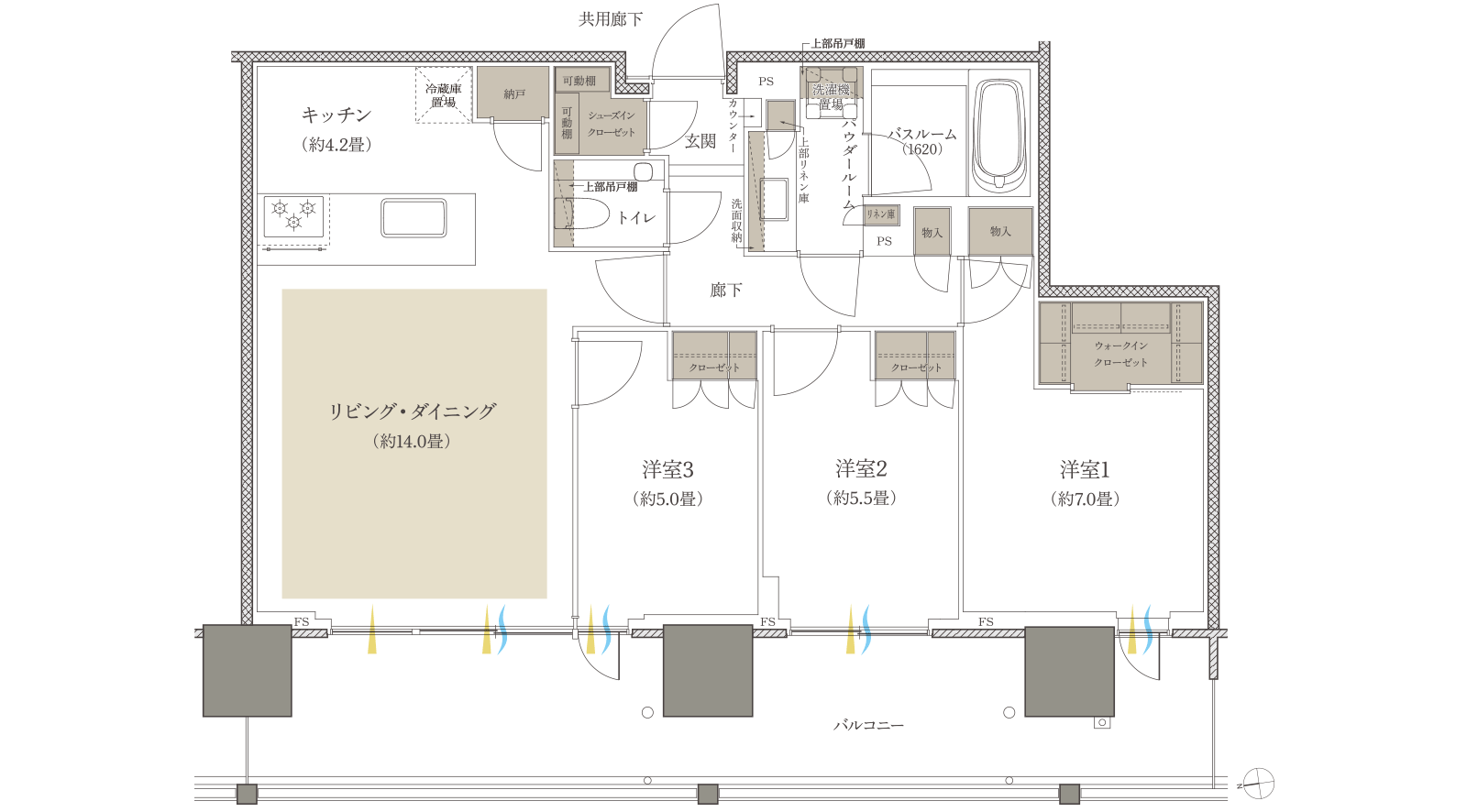 80D type 間取り図