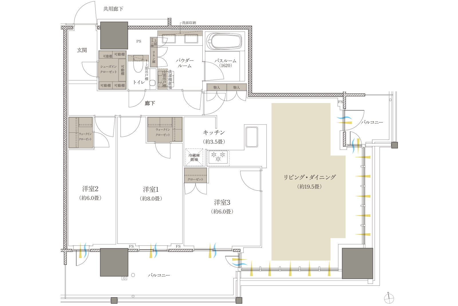 95B type 間取り図