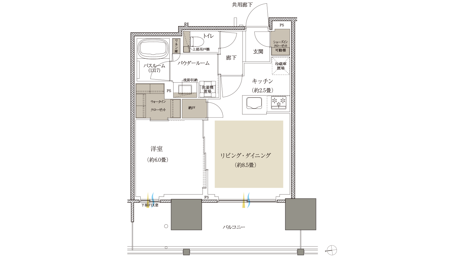 40B-1 type 間取り図
