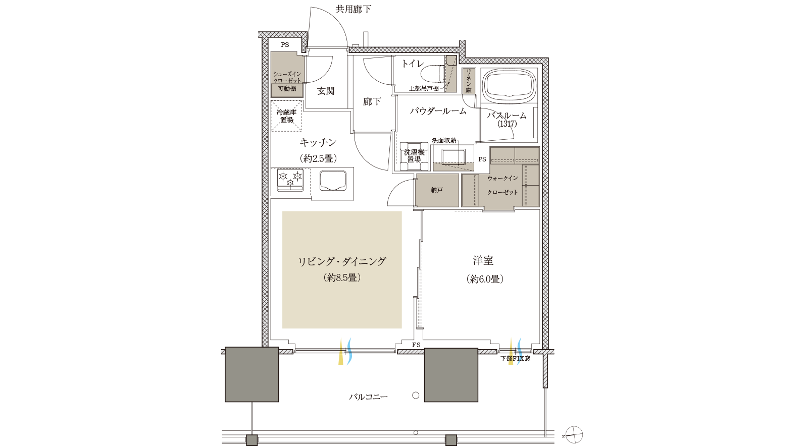40B-2 type 間取り図