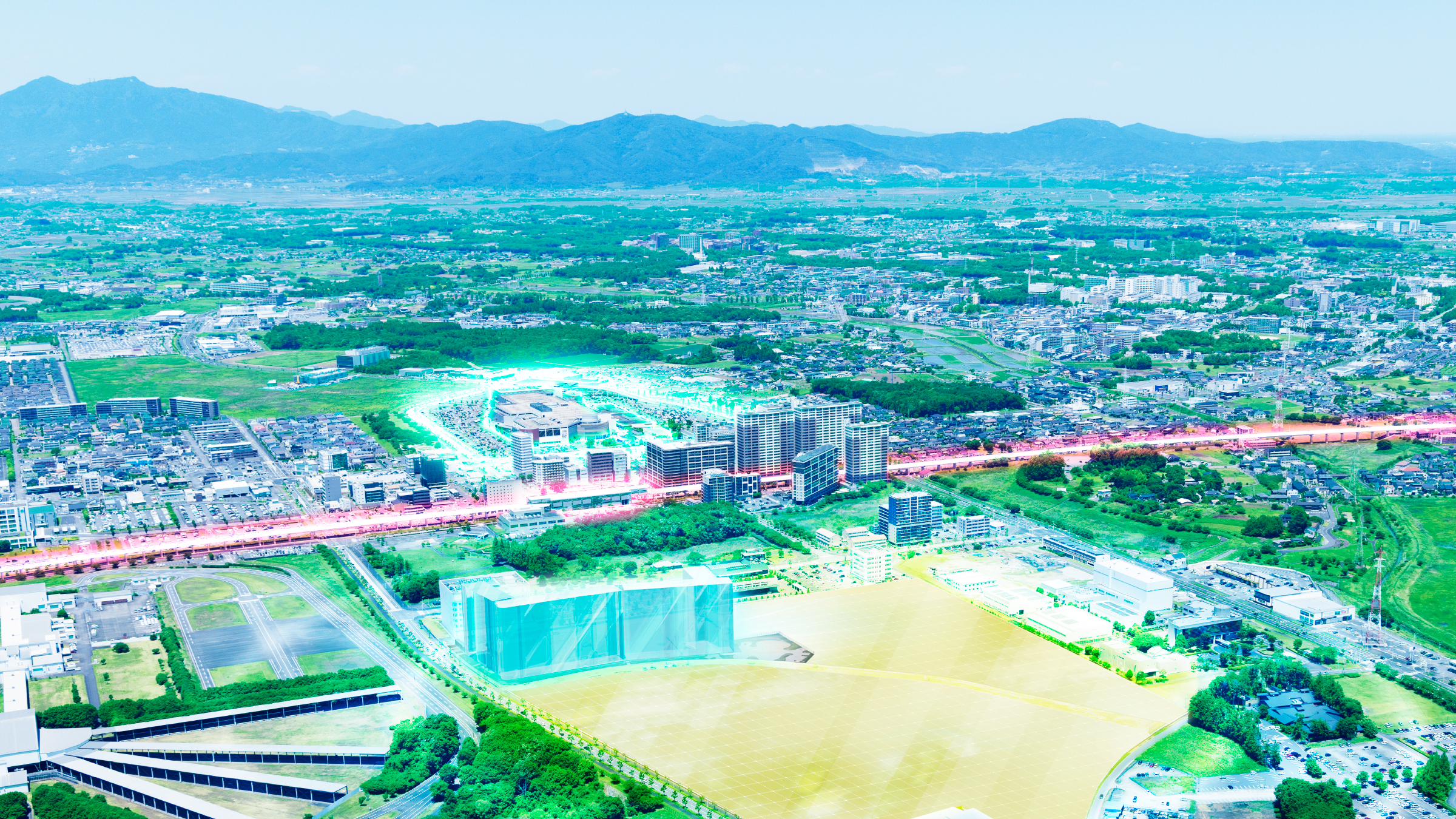 現地周辺航空写真