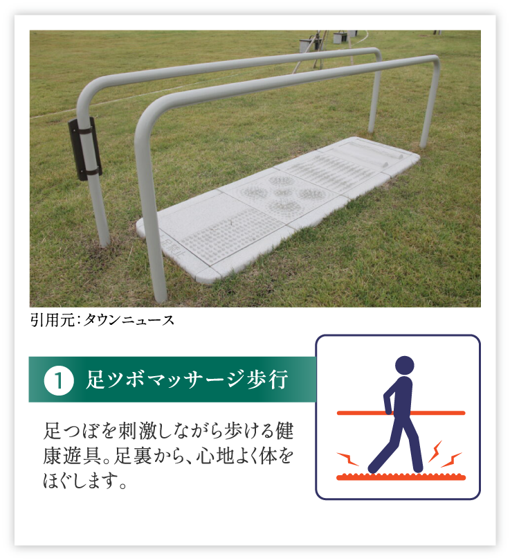 足ツボマッサージ歩行