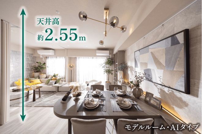 天井高 約2.55m