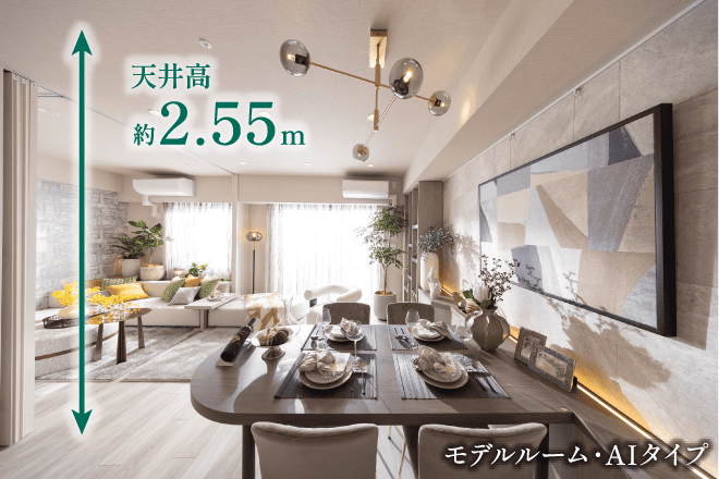 天井高 約2.55m