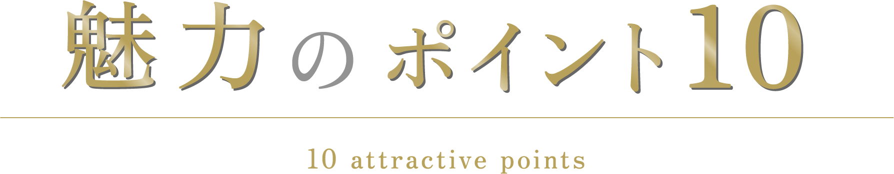 魅力のポイント10 10 attractive points