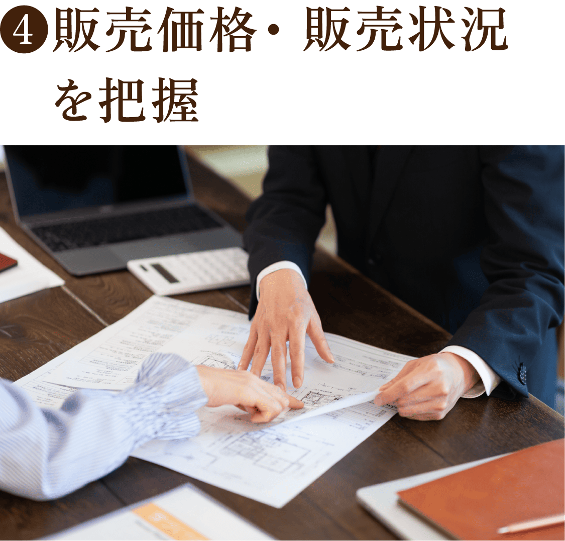 販売価格・販売状況を把握