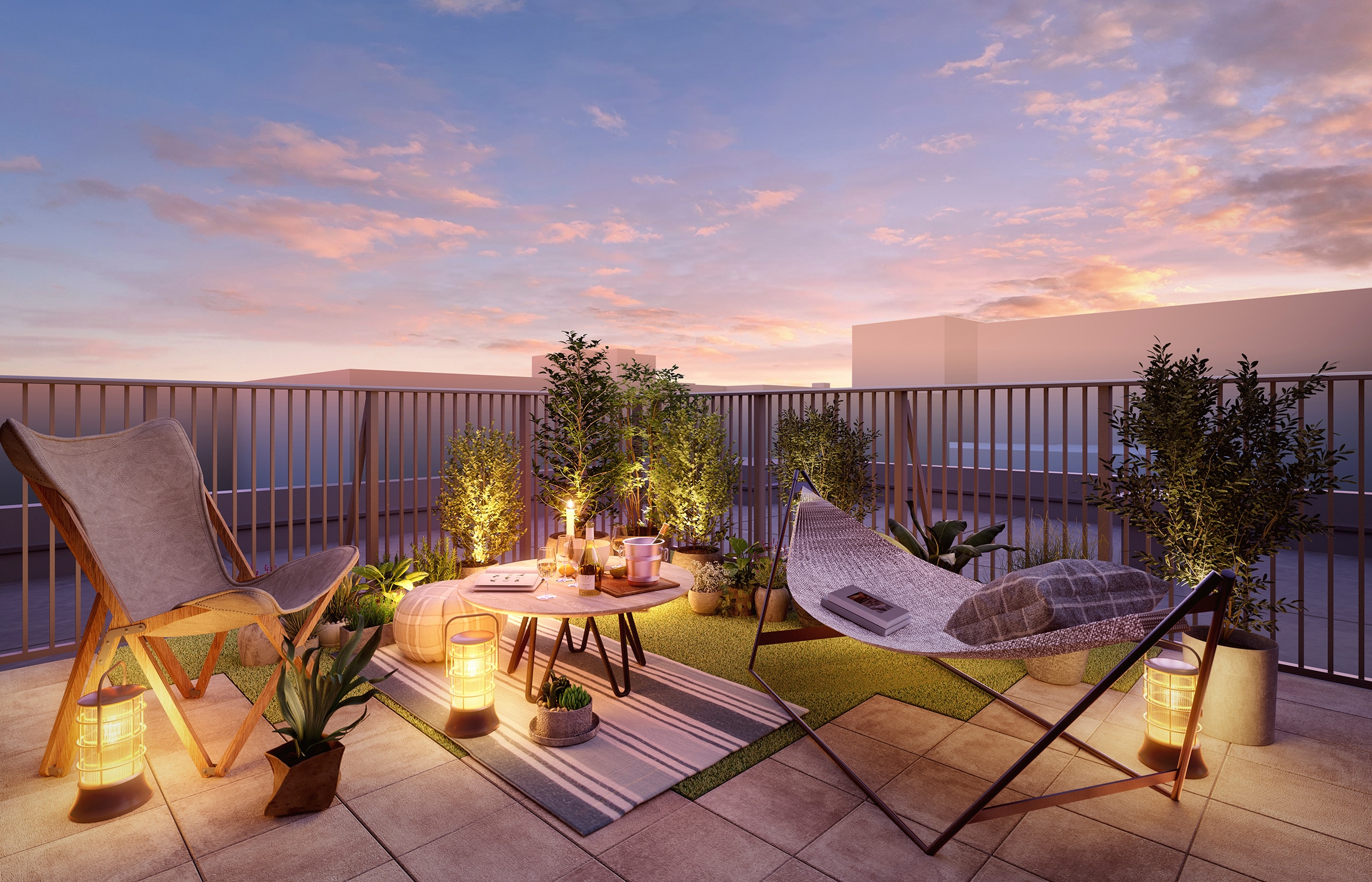 ルーフバルコニー完成予想図（B2タイプ）