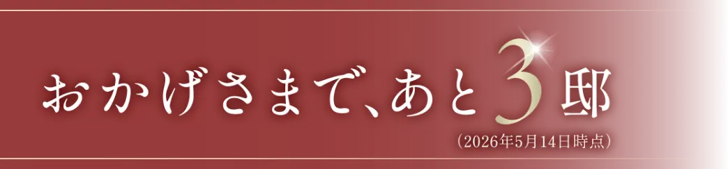 おかげさまで、あと3邸