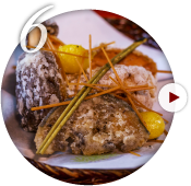 鮭しんじょうのきのこ揚げ
