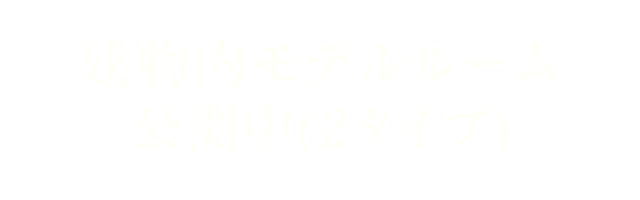 建物内モデルルーム公開中(2タイプ)