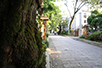 石神井氷川神社の周囲は民家だが、立派な参道がある。