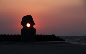 ふたみシーサイド公園での夕陽