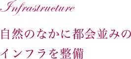 自然のなかに都会並みのインフラを整備