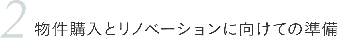 物件購入とリノベーションに向けての準備
