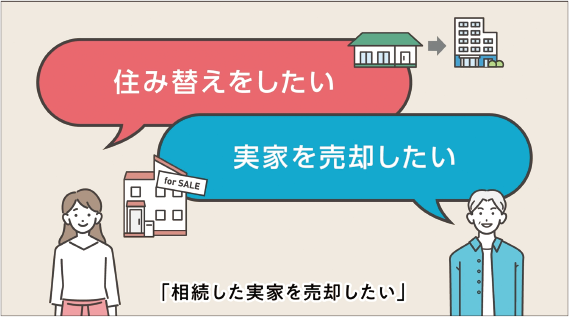 住み替えをしたい　実家を売却したい　「相続した実家を売却したい」