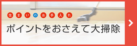 住まいのお手入れ「ポイントをおさえて大掃除」